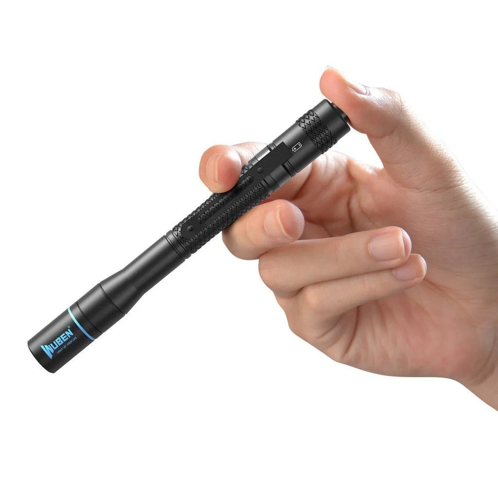 Linterna LED portátil tipo bolígrafo Wuben E19 de alto índice de reproducción cromática (CRI) - 200 lúmenes