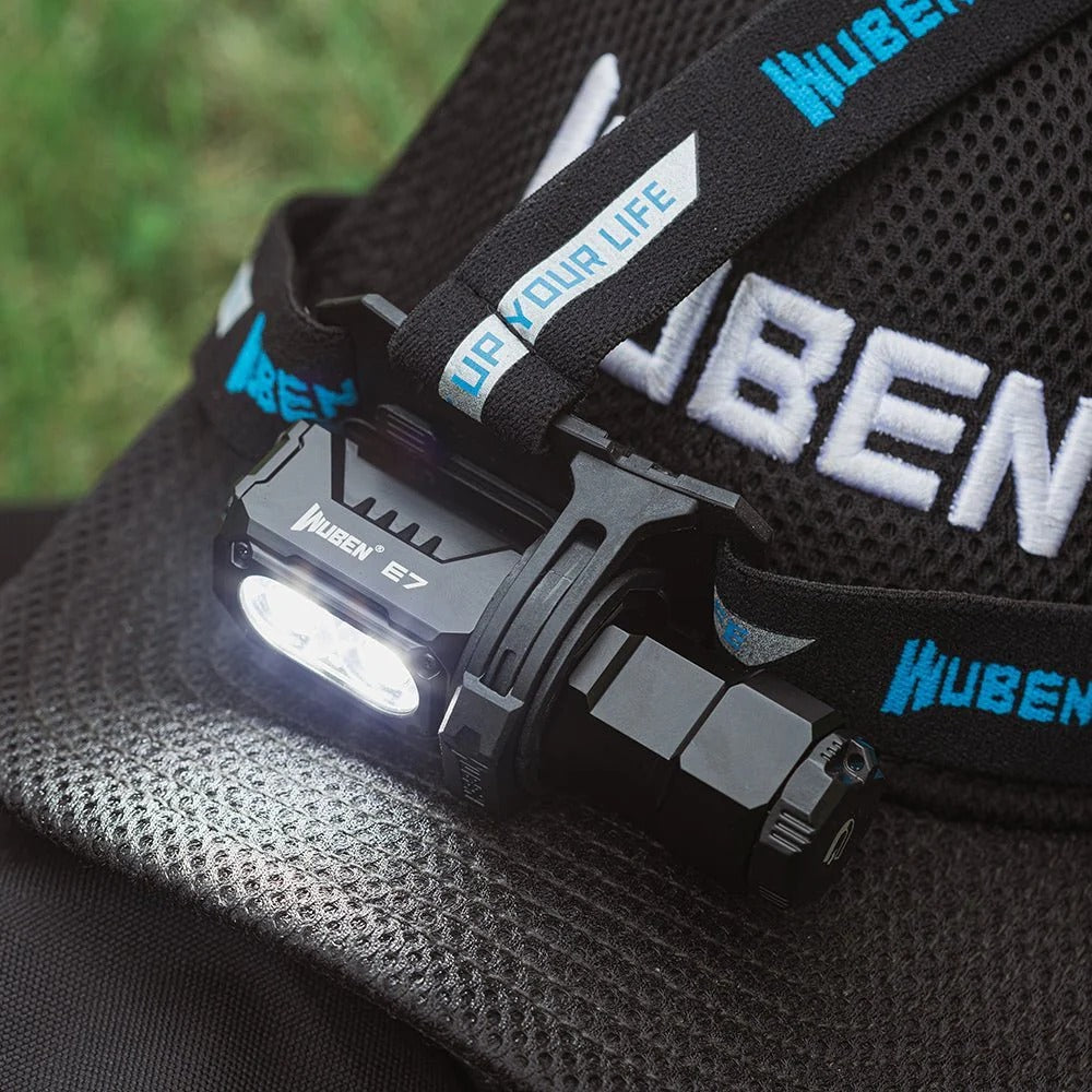 Linterna frontal LED recargable para caza WUBEN E7, 1800 lúmenes 🔥