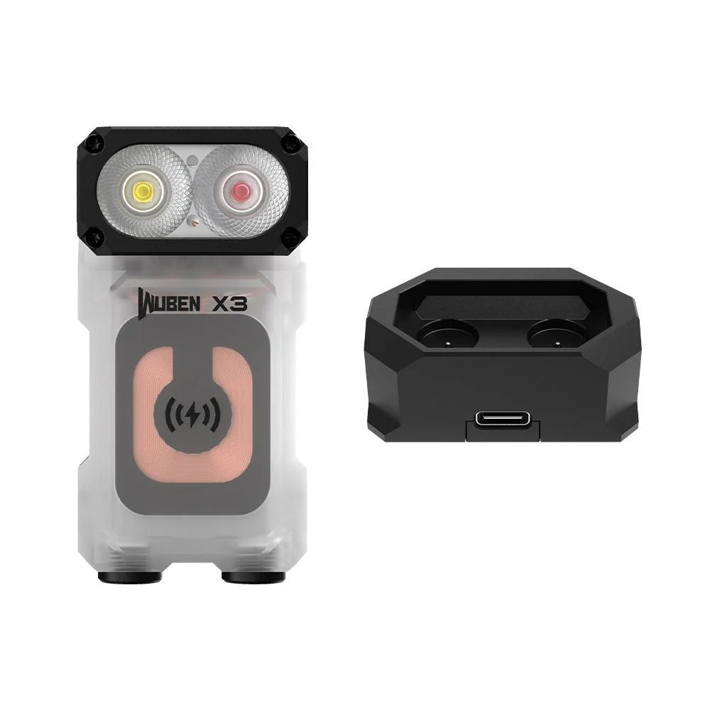 Linterna EDC WUBEN Lightok X3 Owl - Mini linterna recargable de 700 lúmenes (luz roja y blanca)