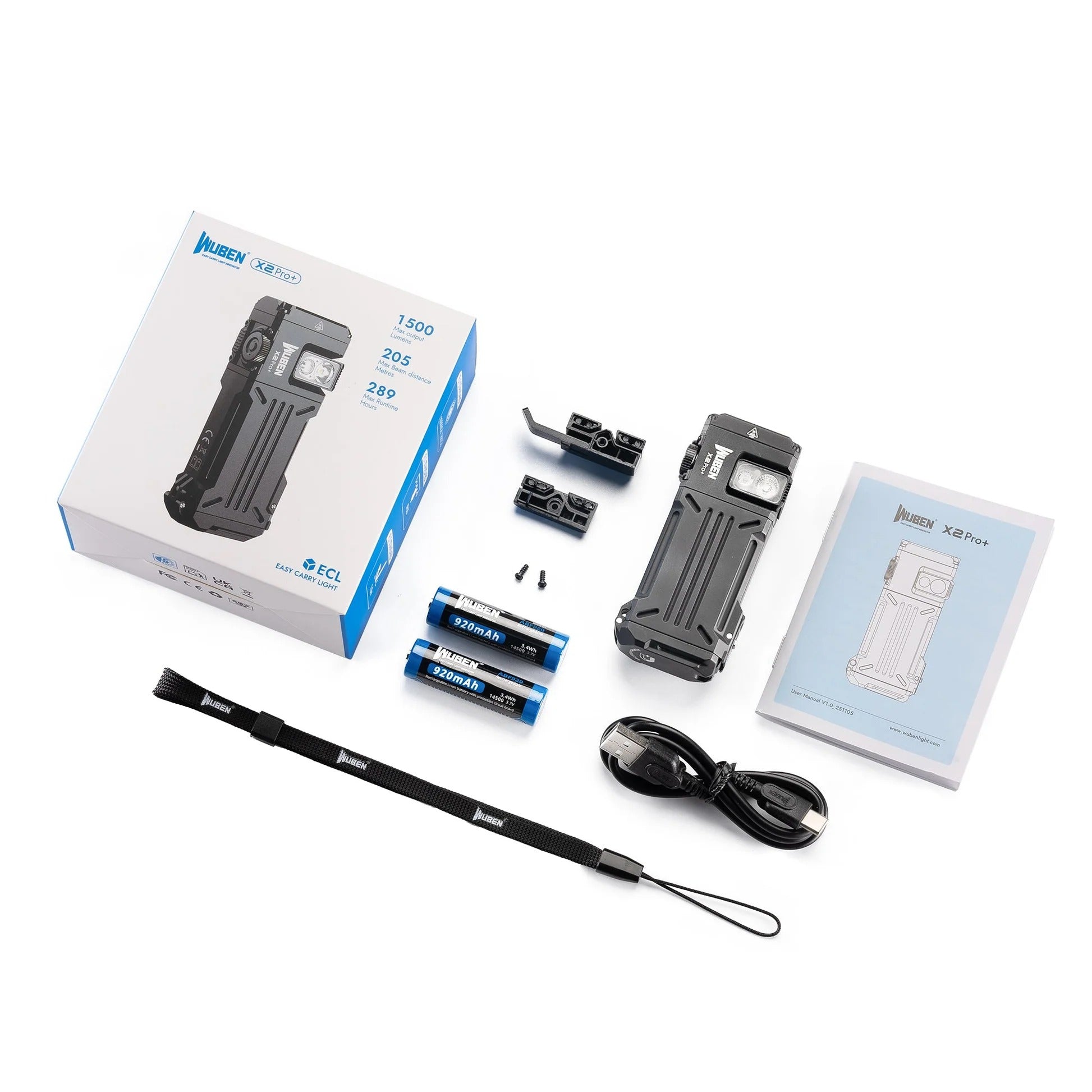 Linterna magnética EDC Wuben X2 Pro+ de 1500 lúmenes