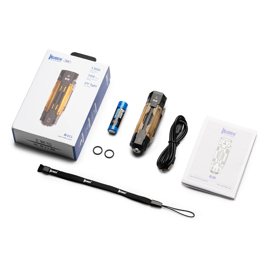 Linterna modular magnética EDC WUBEN E8 de 1300 lúmenes
