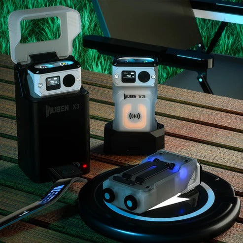 Linterna EDC WUBEN Lightok X3 Owl - Mini linterna recargable de 700 lúmenes (luz roja y blanca)
