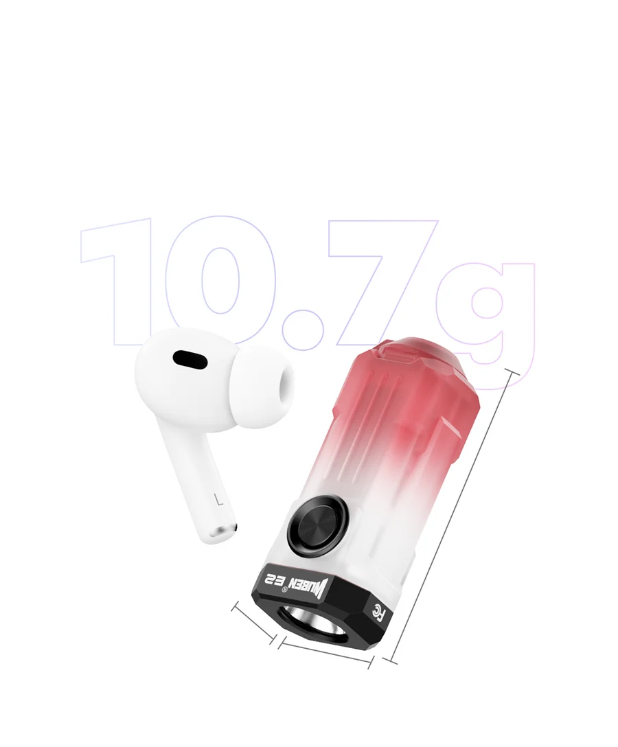 Linterna llavero compacta mini EDC Wuben E2 PULSE de 10,7 g