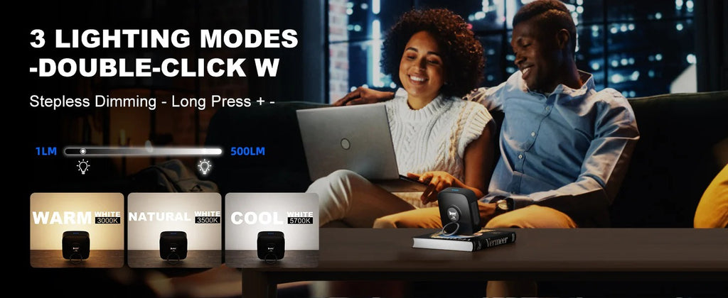 Batería externa recargable WUBEN F5 para camping y tiendas de campaña con luz LED
