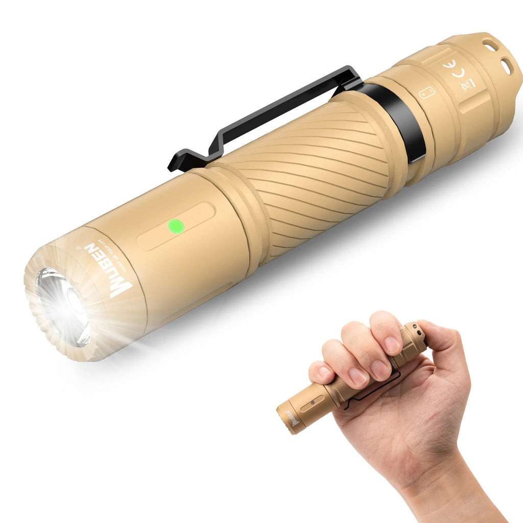 Linterna táctica compacta de bolsillo EDC WUBEN C3 de 1200 lúmenes