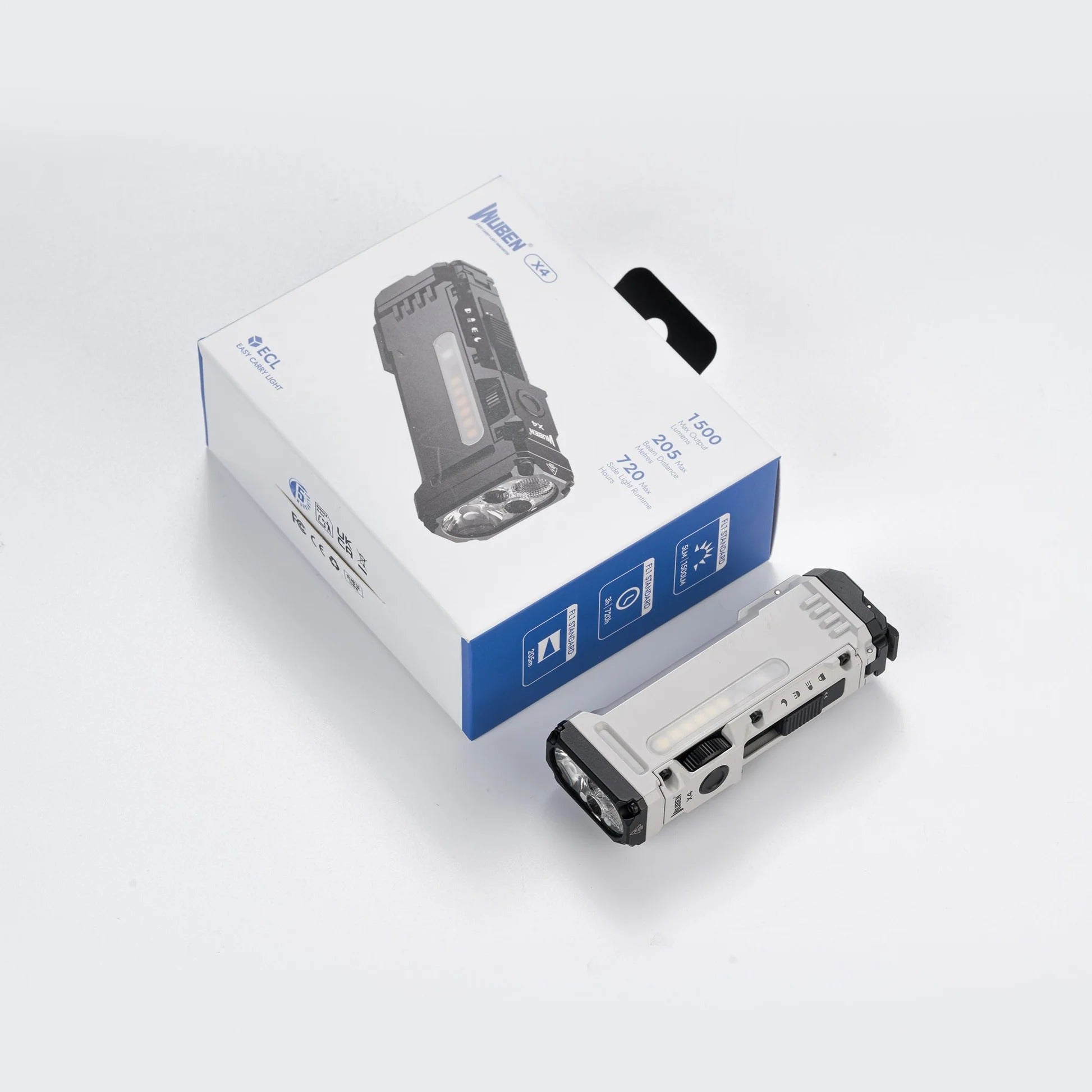 Linterna táctica EDC Wuben X4 compacta multifunción de 1500 lúmenes
