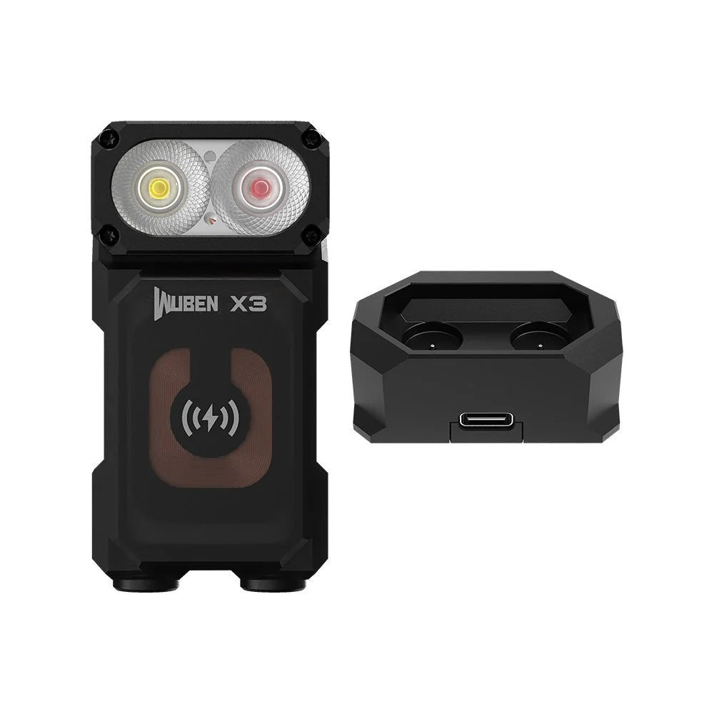 Linterna EDC WUBEN Lightok X3 Owl - Mini linterna recargable de 700 lúmenes (luz roja y blanca)