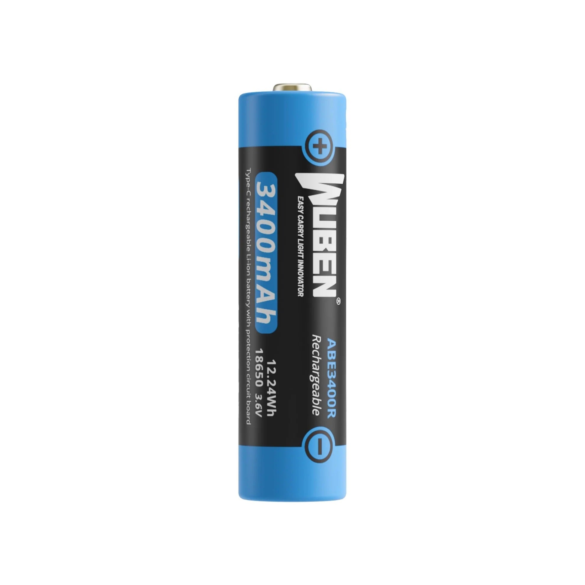 Batería recargable ABE3400 tipo C 18650 - 3400 mAh