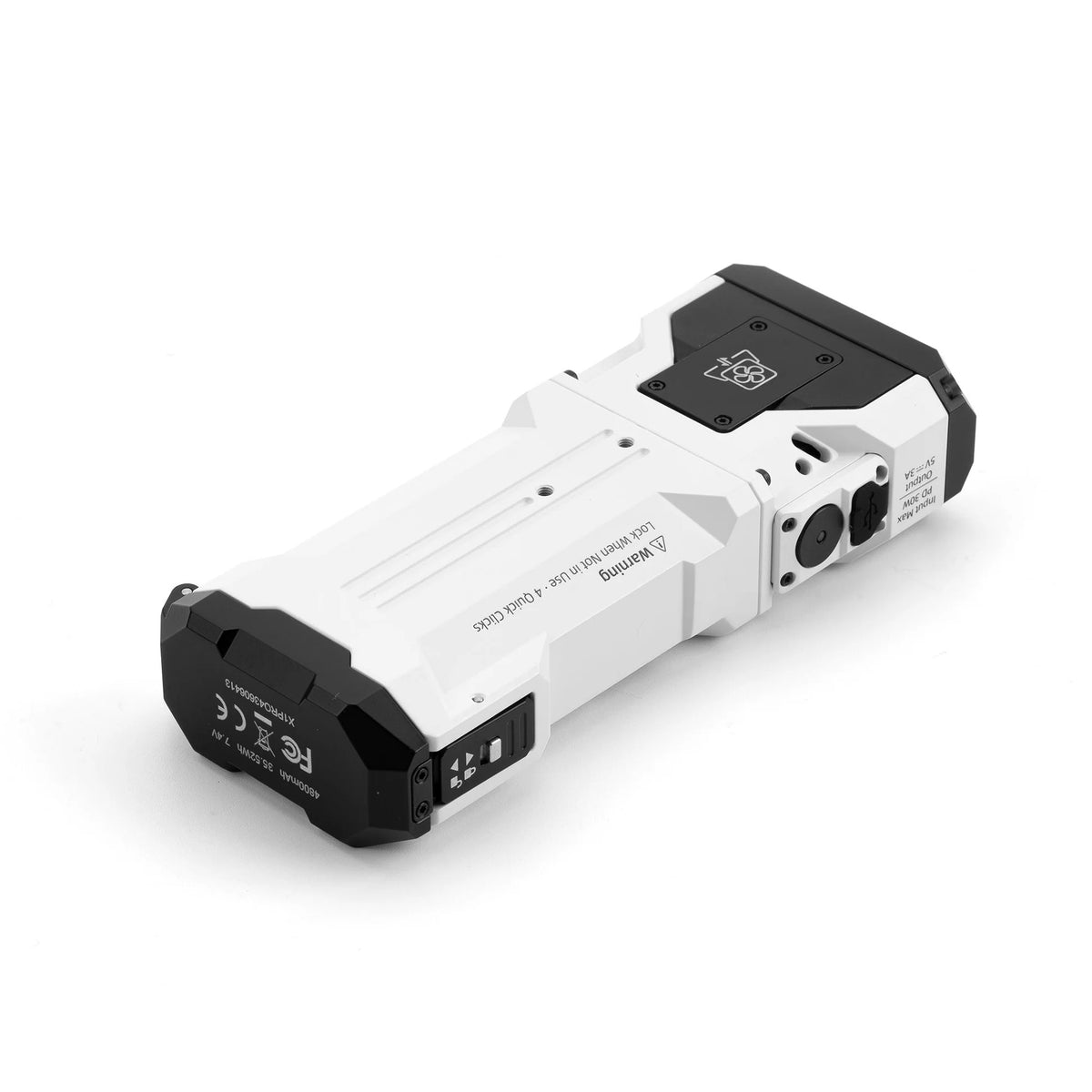 Linterna EDC recargable Wuben X1Pro de 12300 lúmenes con batería externa y clip.
