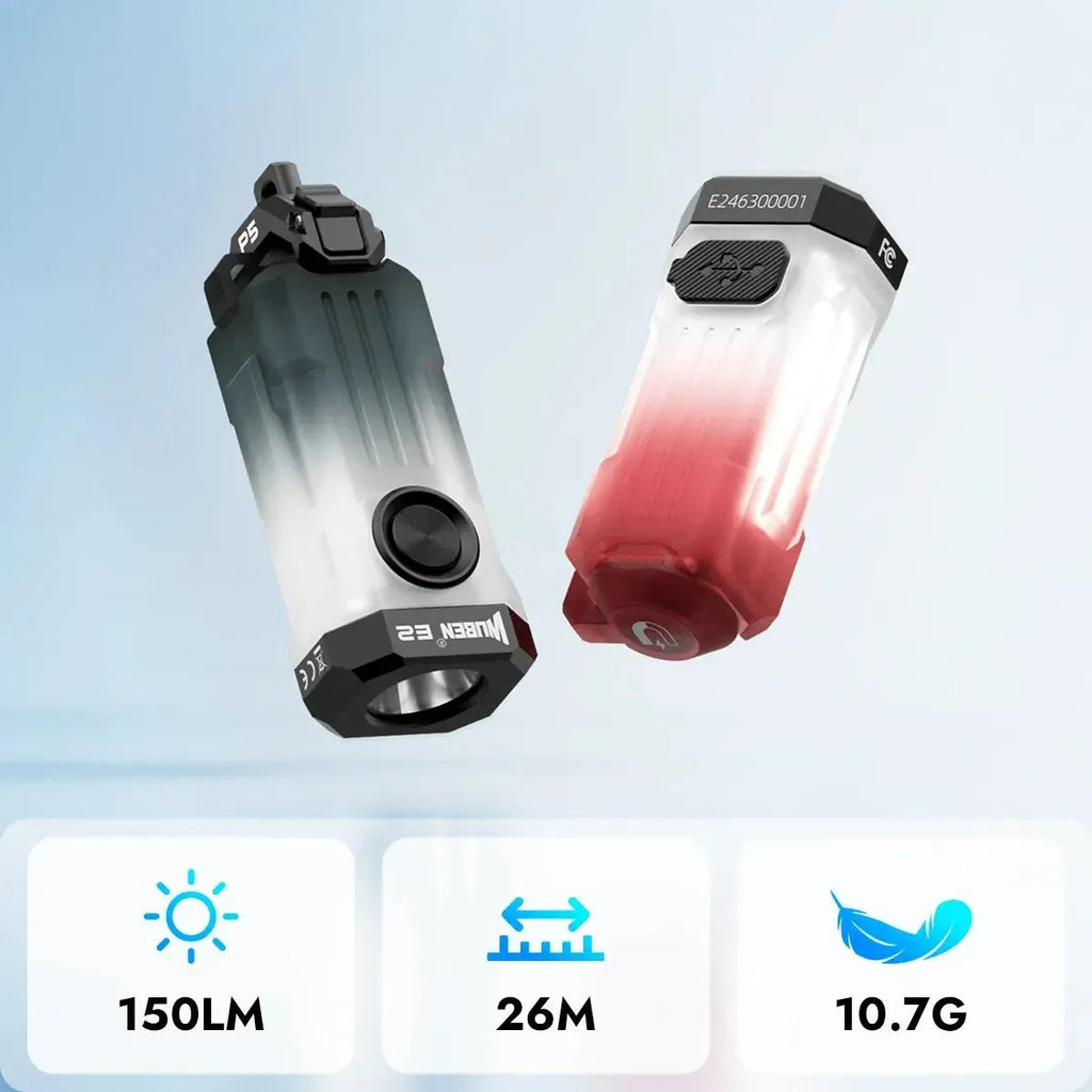 Linterna llavero compacta mini EDC Wuben E2 PULSE de 10,7 g