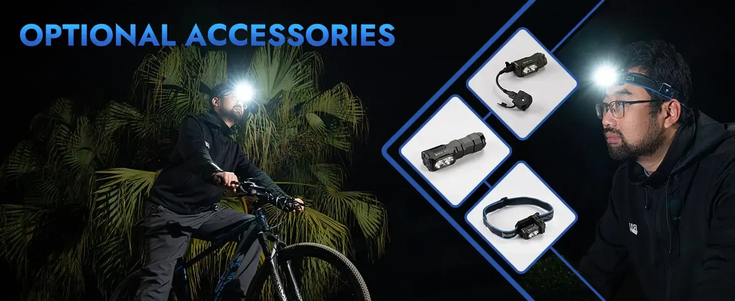 Linterna frontal LED recargable para caza WUBEN E7, 1800 lúmenes 🔥