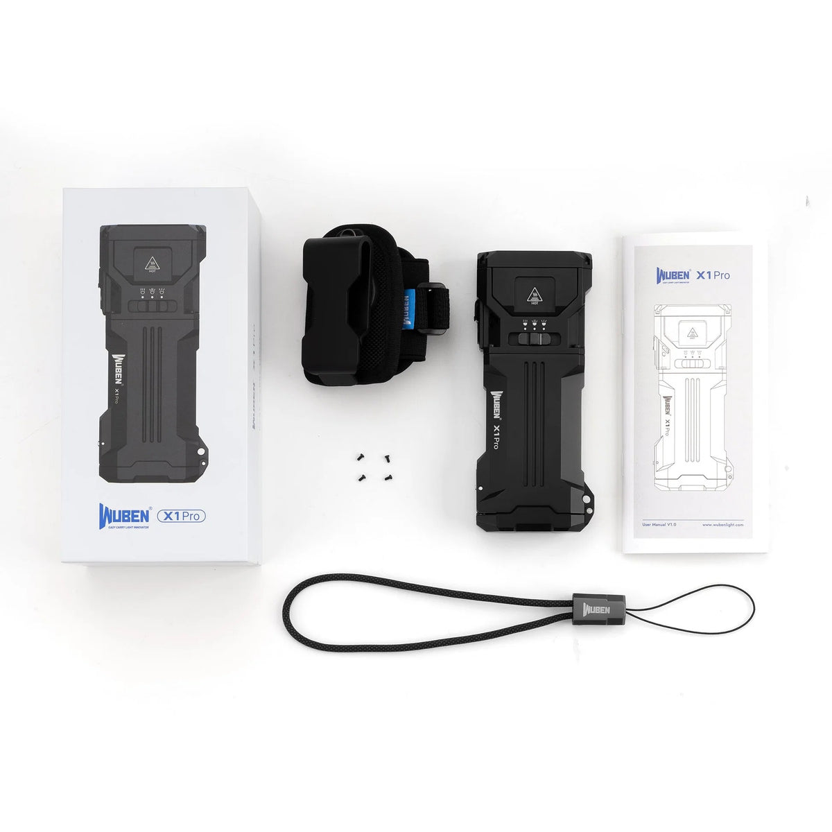 Wuben X1Pro 12300 Lúmenes Linterna EDC Recargable con Power Bank