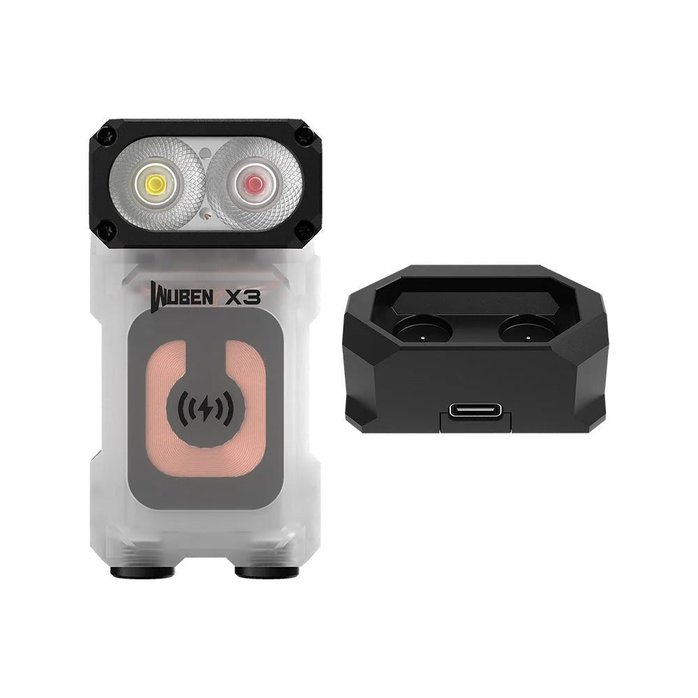 Linterna EDC WUBEN Lightok X3 Owl - Mini linterna recargable de 700 lúmenes (luz roja y blanca)